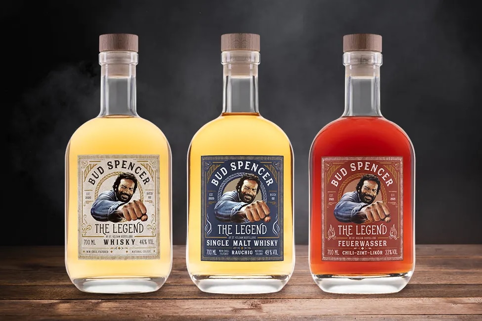 Bud spencer Whisky Produktreihe von St. Kilian Distillers